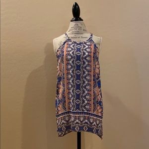 The Limited tank blouse, multicolored pattern.